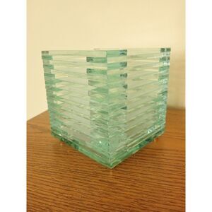 Penco Stacked Glass Candle Holder Modernist Home Decor Vintage